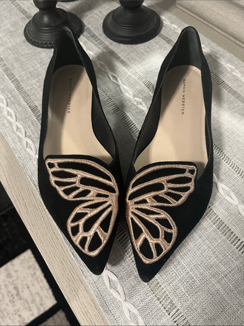 Sophia Webster Black Butterfly Flats 🦋 - Picture 1 of 5
